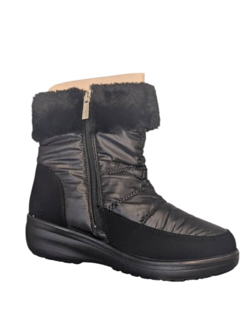 Tundra "Salle" Women's Black Zip Winter Boots, Size 7 -O